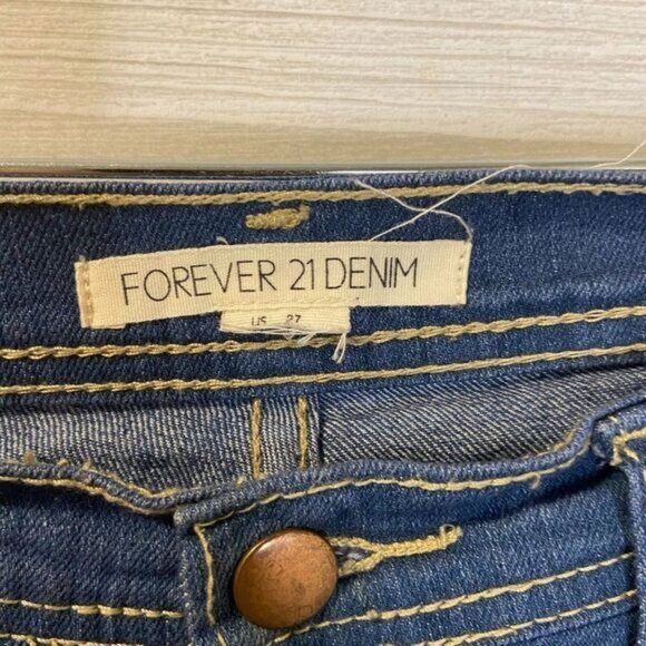 Forever 21 Womens Blue‎ Denim Skinny Jeans Size 27 - Picture 5 of 5